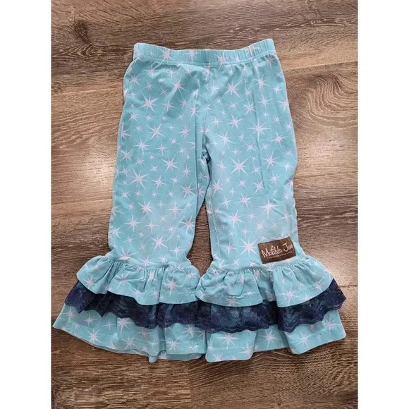 Matilda Jane Stars Toddler Girls‎ Ruffled Pants size 4 #1 - Picture 1 of 3
